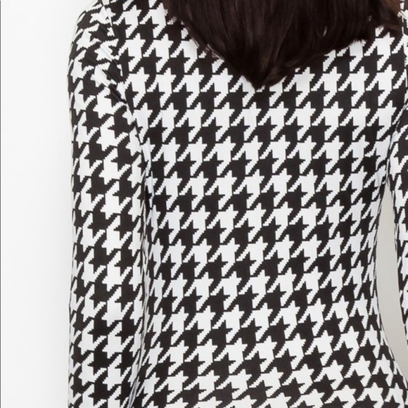 🔥SALE🔥Houndstooth Dress With Collar Face Mask - Picture 7 of 7